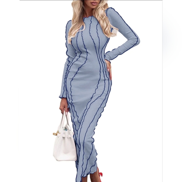 Dresses & Skirts - Casual Blue Long Dress